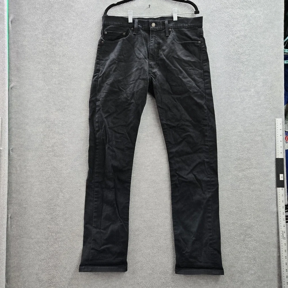 Levi's 513 Men Jeans 34X34‎ Black Denim Slim Straight  32